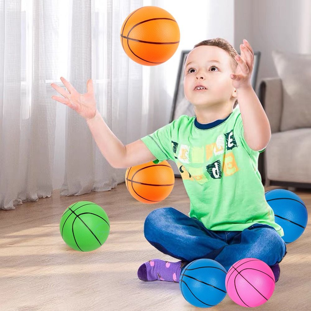 Sports Matches Training Beach Balls Rubber Inflatable Small Basketball Toy Outdoor Games Elastic Balls Kids