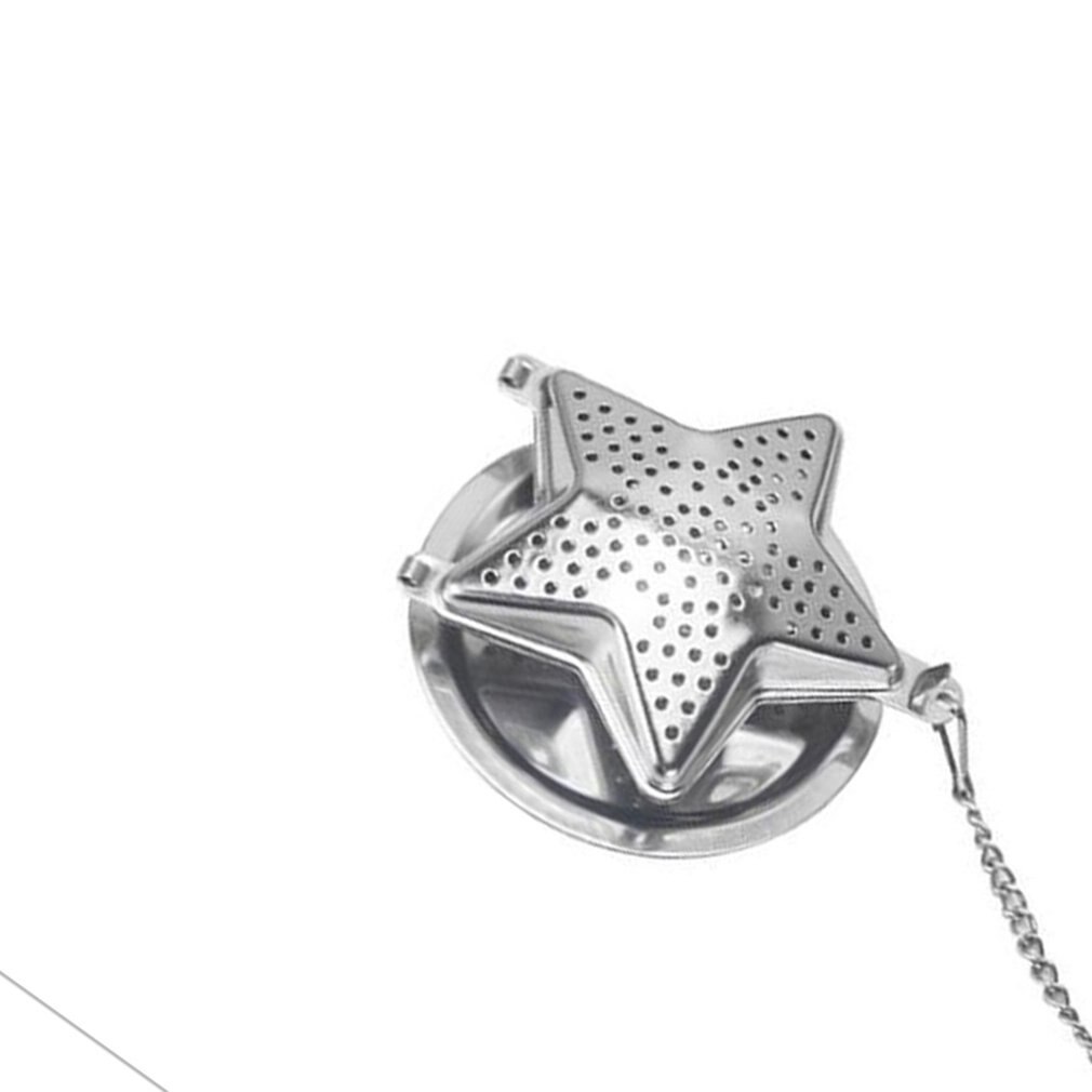 Five-pointed Star Shape Tea Maker With Chain Stainless Steel Tea Drainer Tea Strainer Tea Ball