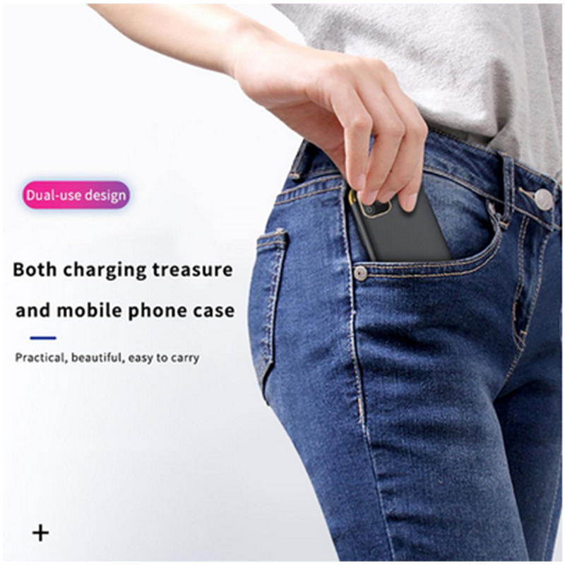 6000 MAh ładowanie banku mocy dla Iphone X XS XR XS Max bateria zapasowa przenośna obudowa 6500 MAh dla 11 11pro 11pro Max Plus sprawa