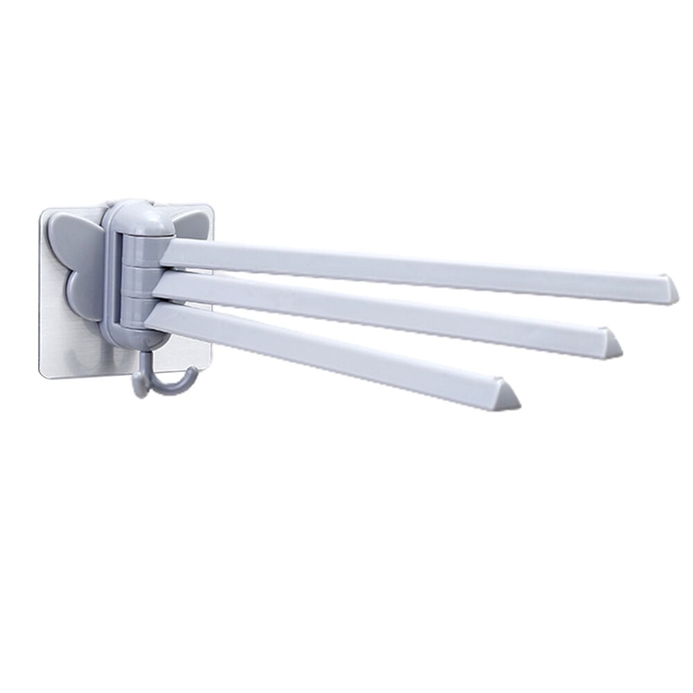 Creatieve Swivel Handdoekenrek Punch-Gratis Wandmontage Handdoek Opslag Houder Eenvoudige Installatie Boog Handdoek Stand Opvouwbare XHC88