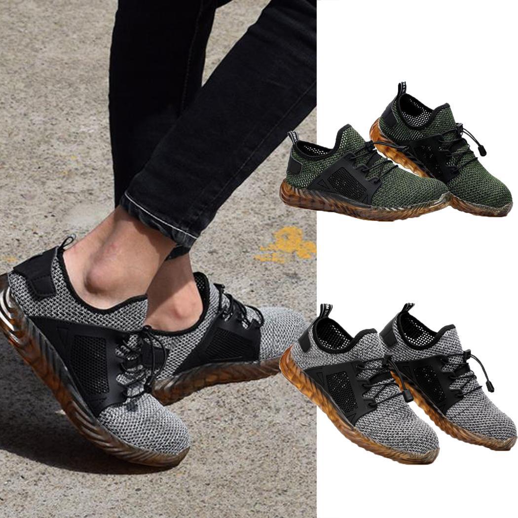 Veiligheid Trainers Mannen Stalen Neus Trainers Werk Bouw Ademend