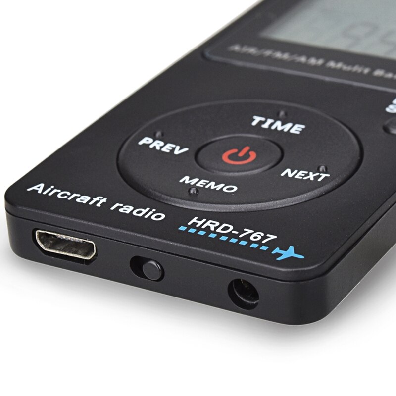 Hanrongda Radio Vliegtuigen Band Ontvanger Fm/Am/Air Radio Wereldontvanger Met Lcd-scherm Lock Knop Pocket Radio met Oortelefoon