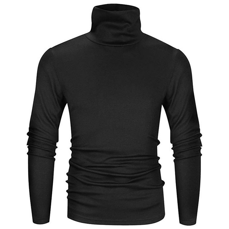 Sfit Male Turtleneck Long-sleeve T-shirt Thermal Underwear Autumn Winter Men's Clothing Basic Turtleneck Shirt Slim