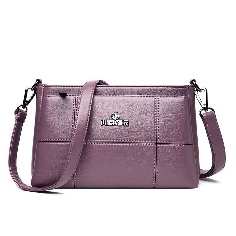 Olsitti alta qualidade pu leathe sacos de ombro para as mulheres 2021 moda feminina cor sólida crossbody saco casual bolsas femininas: Purple