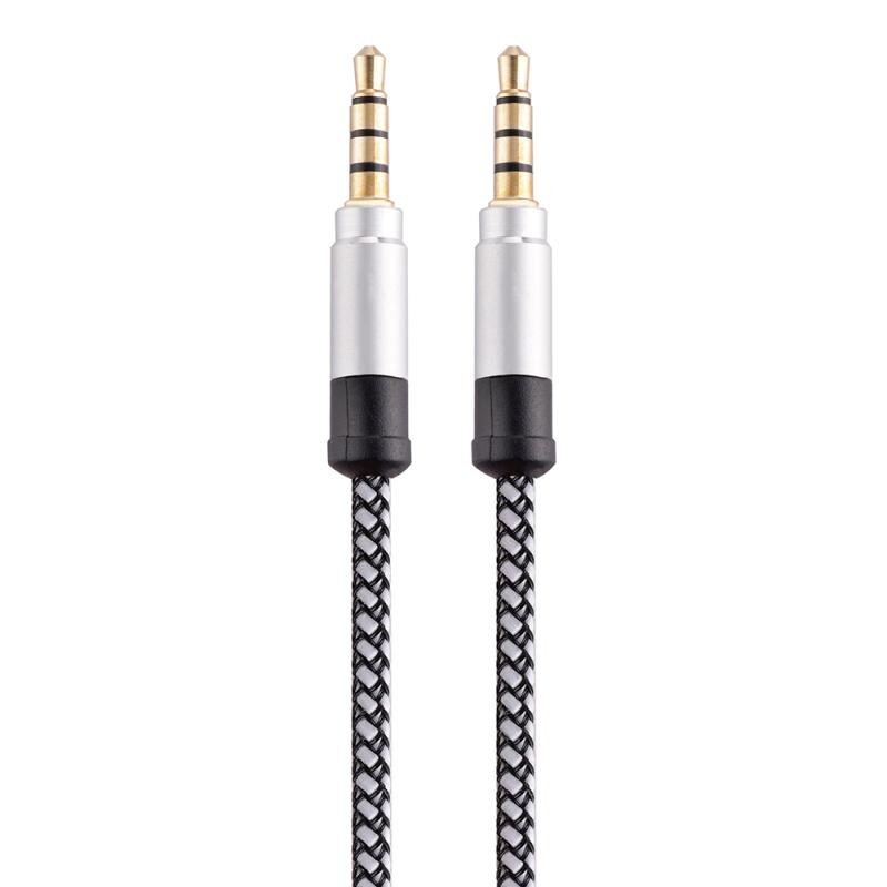 Voor Iphone Hoofdtelefoon Car Audio Kabel 3.5Mm Auto Aux Koord Nylon Male Naar Mannelijke Auto Jack Aux Kabel 3.5mm Auto Product Auto Accessoires