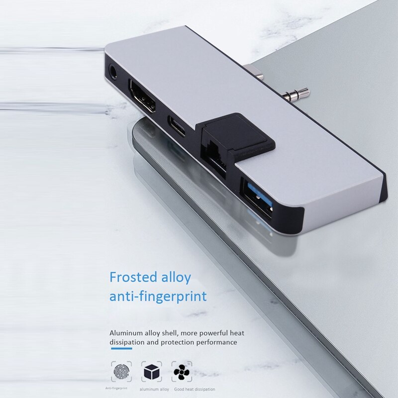 SG02 Docking Station, Light and Portable Multifunctional Video, Data Transmission Adapter for SURFACE GO 1/2