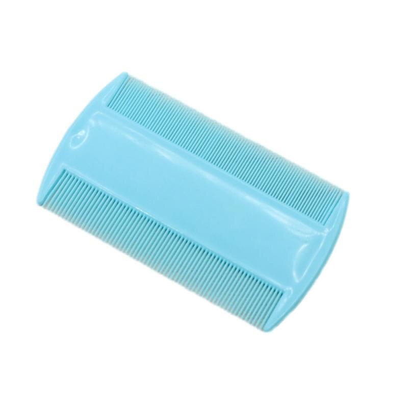 Portátil estrecha cabeza de diente peine Nit piojos de cepillo plano Cootie insecticida deshacerse de los piojos de la cabeza la caspa peines de belleza casa herramienta de limpieza: Light blue