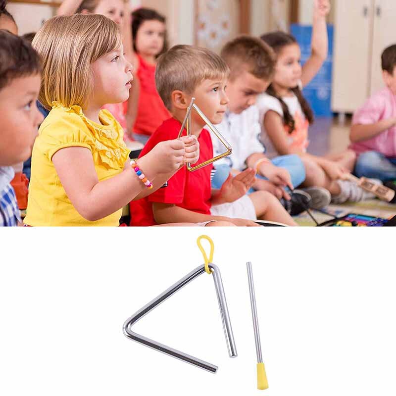 Musical Instrument 4 Inch Triangular Musical Instruments Percussion Musical Educational Triangle For Kids Children'S Day