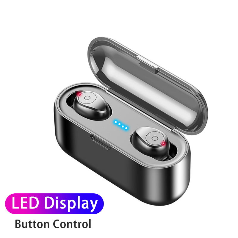 Auriculares inalámbricos Hifi Bluetooth super bass auriculares impermeables IPX7 auriculares de control táctil para huawei pk i30 i80 tws: F9 Button