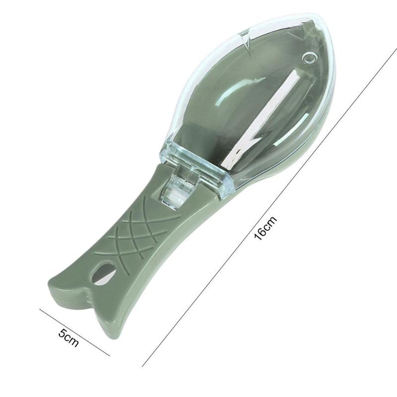 1 brosse en plastique pour écailles de pêche, coupe-poisson intégré, raclage rapide de la peau de poisson, couteau de nettoyage, détartreur grattoir