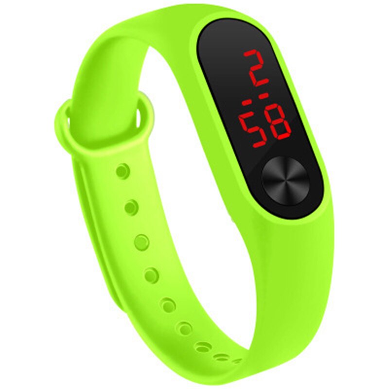 Børneur led sports børneure digitalt casual ur silikone armbånd armbåndsure til drenge og piger smykker: Lysegrøn
