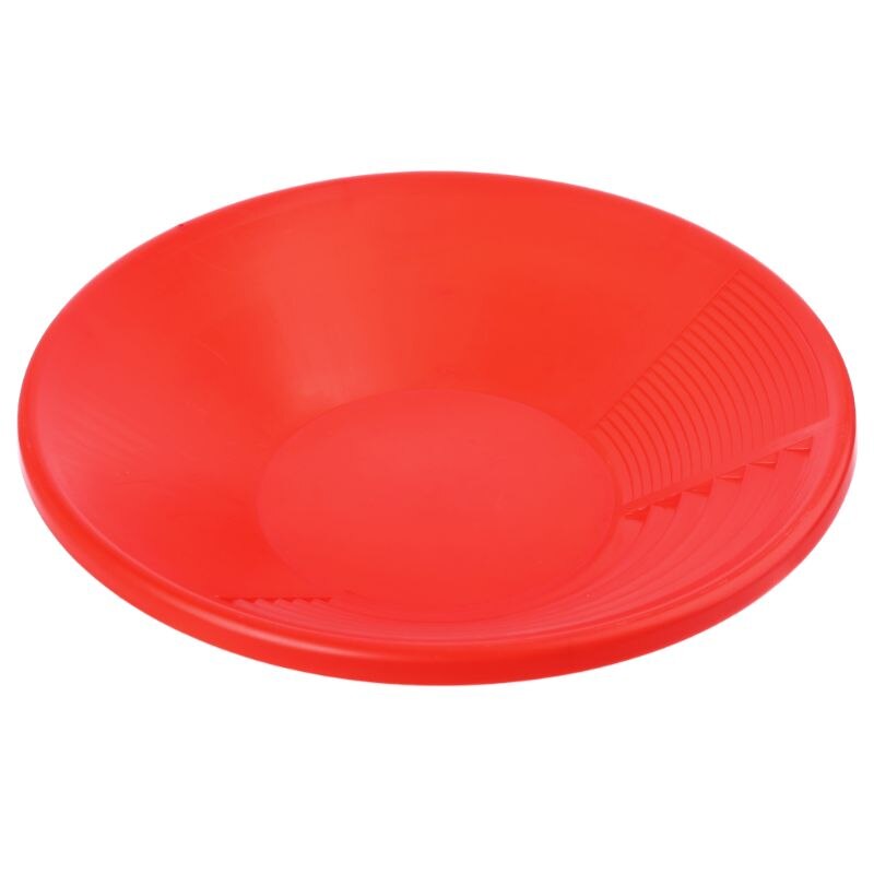 Hand Crank Round Plastic Wash Gold PanBasin Nugget Mining Dual Riffle Dredging Prospecting River Tool Rush Sifting Classifier: red