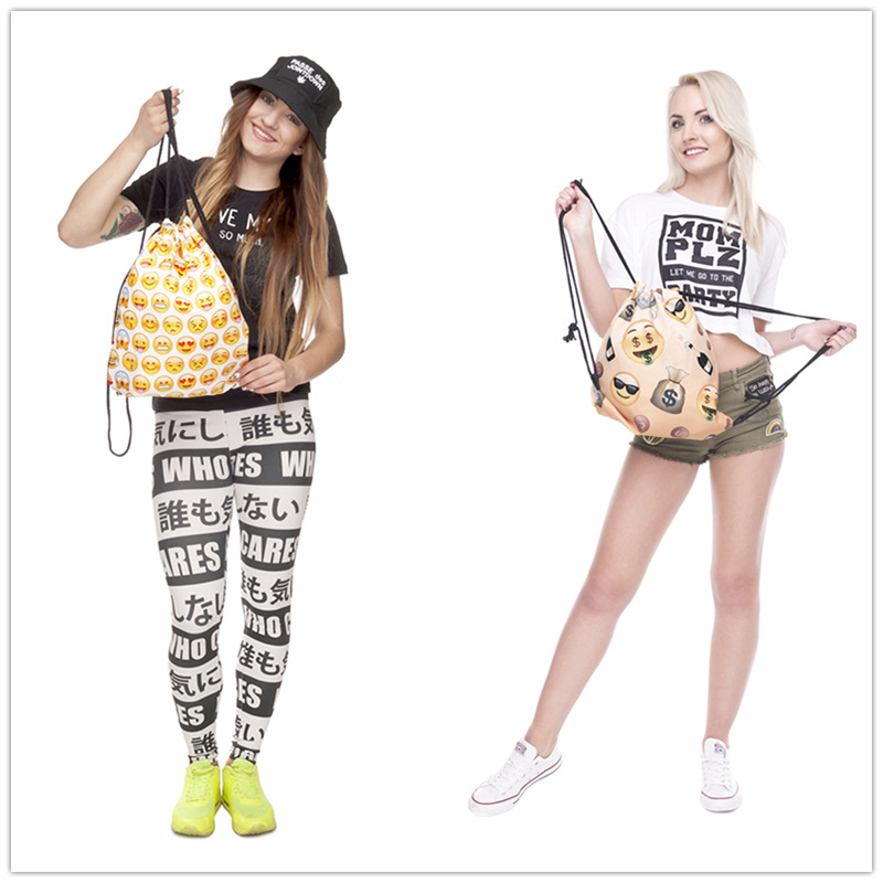 Rugzak Trekkoord Tassen Koord Mode 3D Afdrukken Fire Reizen Softback Mannen Tassen Unisex Vrouwen Schoudertas Knapzak