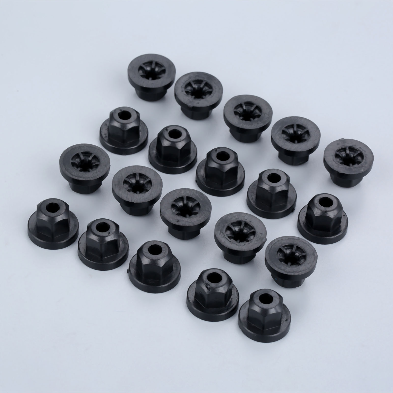 20 stk bil plast karosseri mutter flens klips 10mm sekskantede nagler for mercedes benz 7 series 003-990-02-51 bmw 16-13-1-176-747