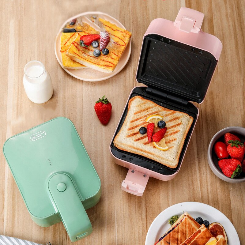 Mini sandwich maker morgenmaskine brødrister maskine køkken vaffel maker multifunktionel opvarmning toast tryk brødrister