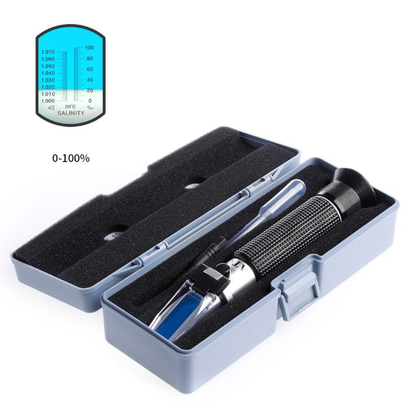 Salinity Refractometer Meter Water Reader Marine 0~10% Aquarium Pool Water Salt Measuring Salt Aquarium Test Tester