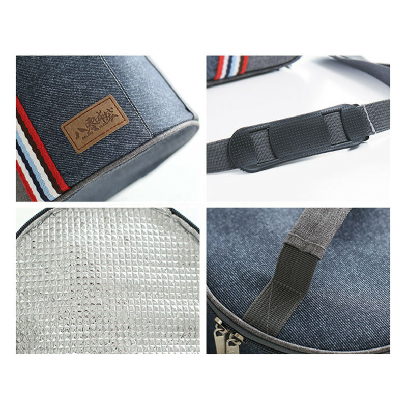 Style Large Capacity Insulated Lunch Bag Tote Men Women Travel Picnic Portable Cold Food Thermal Cooler Bag