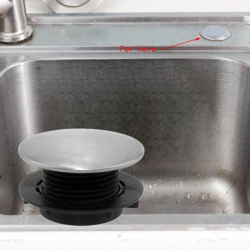 Steel Sink Plug Drain Basin Faucet Hole Cover Dispenser Tool Drainage Bathroom Cover System Accessories Drainage T7D9