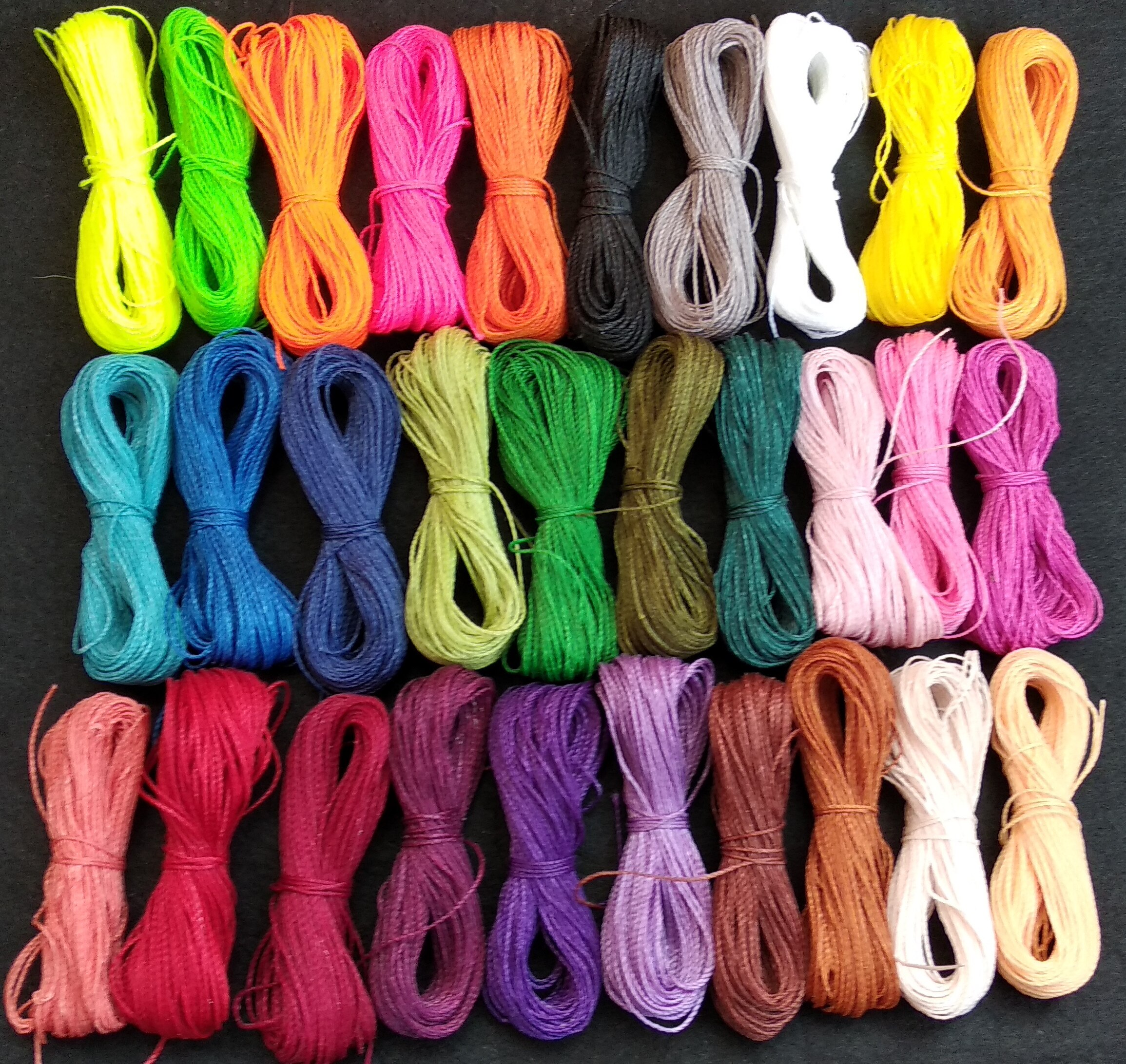 Linhasite Gewaxt Draad Kit 1 Mm Diameter 30 Kleuren, Naaigaren, Draad Maken Armbanden, Macrame, macrame, Diy, Draad Maken Armbanden, Macrame, Naaigaren, Borduren, Naaister, Draad, draad, Borduren