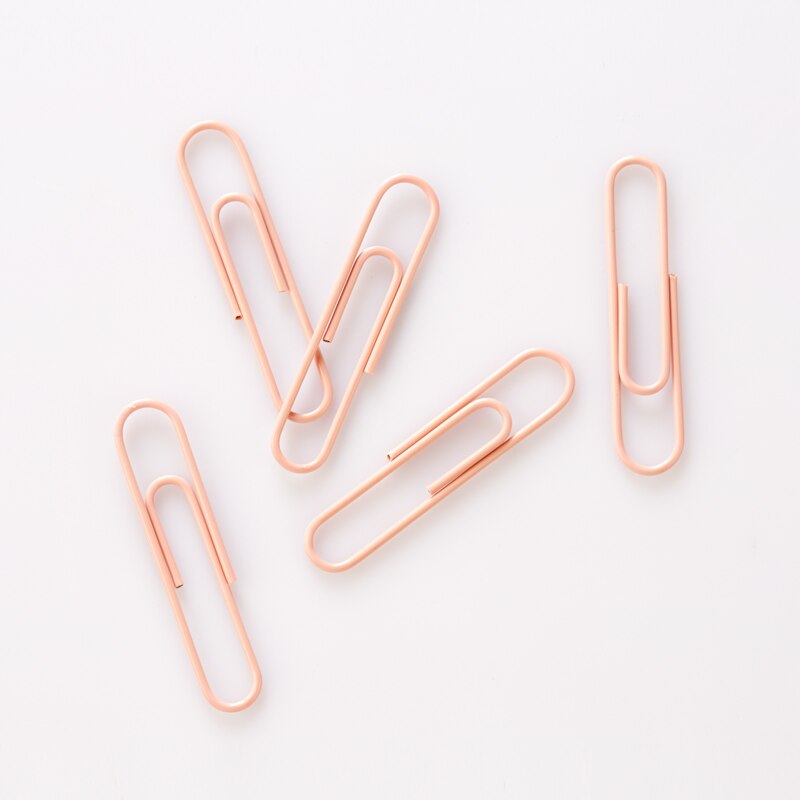 70 stk 50mm metal papirclips farvede u type bogmærke clips i gennemsigtig holder kontor- og skoleartikler papirtilbehør