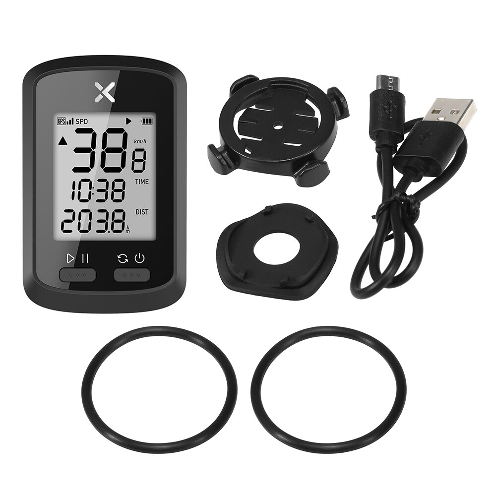 Smart GPS Cycling Computer Wireless Bike Computer Digital Speedometer IPX7 Accurate Bike Computer with Protective Cover: Default Title