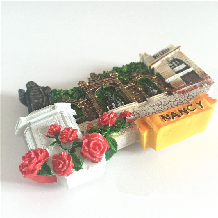 Handmade Painted French Town Of Nancy 3D Fridge Magnets Tourism Souvenirs Refrigerator Magnetic Stickers Home Decoration