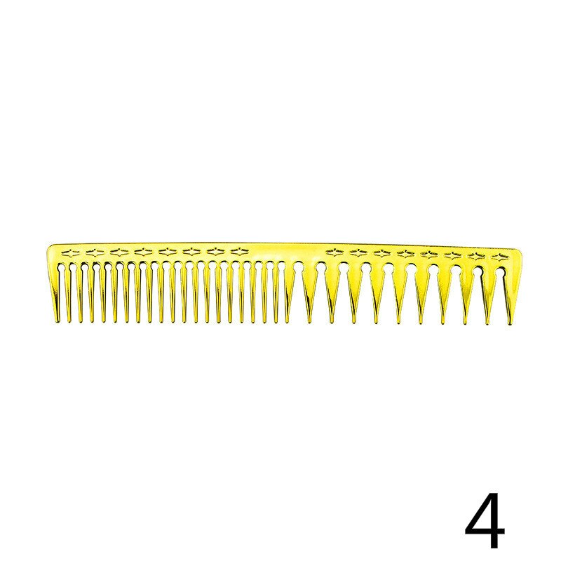Hair salon hair stylist electroplated gold hairdresser cut comb hollow comb tip tail comb haircut comb: 4
