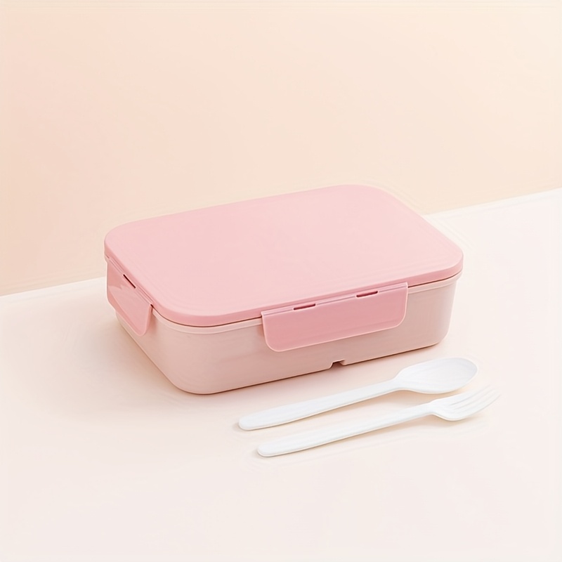 1pc 1200ml Flip-Top Lunch Box,Portable, Leakproof & Waterproof for Outdoor Use, Travel, College, and Office Workers: Pink