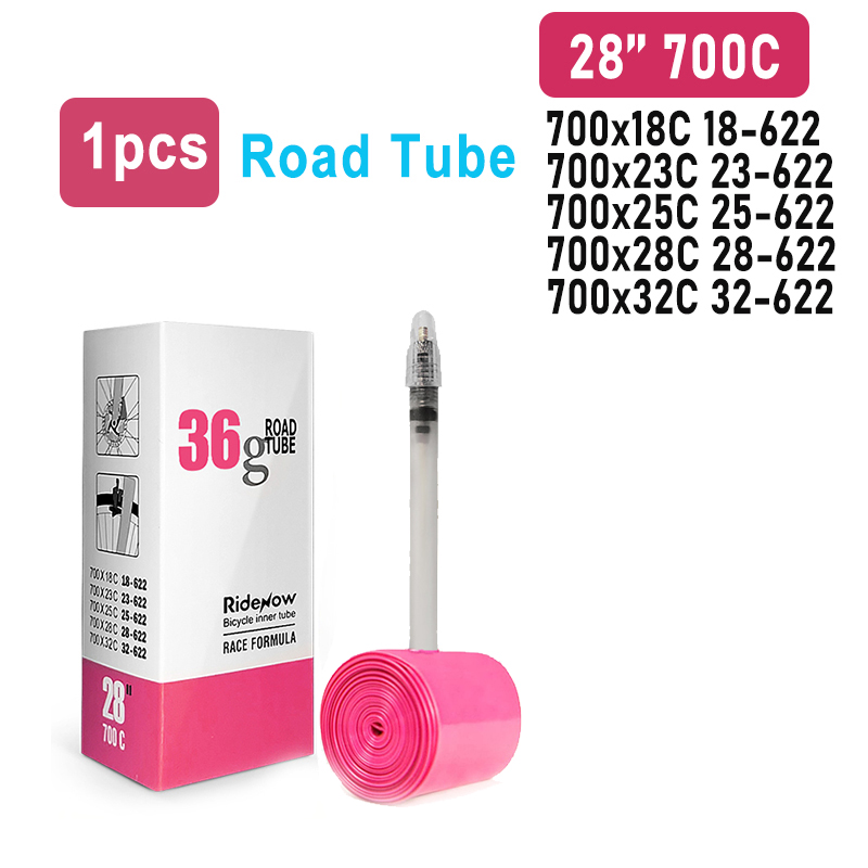 Ridenow Bike Inner Tube 24G 36G 39G 700 18C 25C 28C 32C 35C 38C Road Bike TPU Tube Ultralight French Valve 45mm 65mm 85mm Tube: WHITE / 32mm