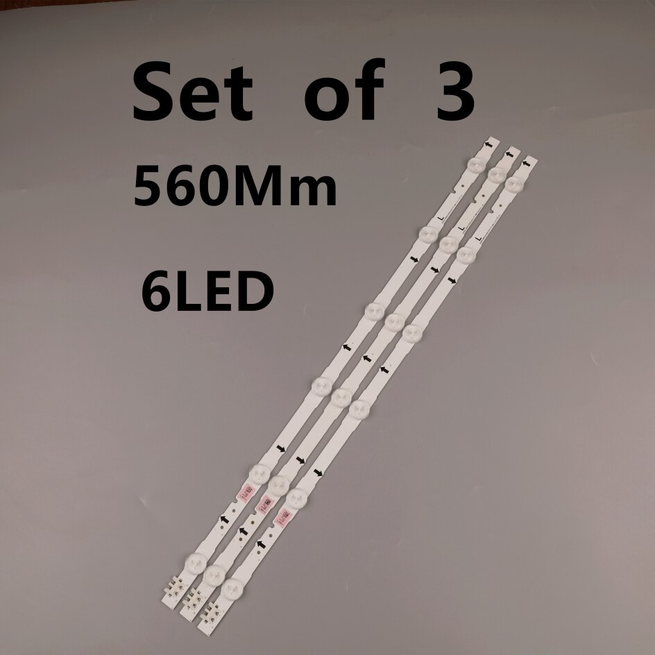 Samsung-tira de luces LED para televisor, accesorio para televisor Samsung UE28J4100AW UE28H4000 UE28J4100 D4GE-280DC0-R2 LT28E310EX, Nova 3 unidades/juego, 6LED, 560mm, BN96-34140A