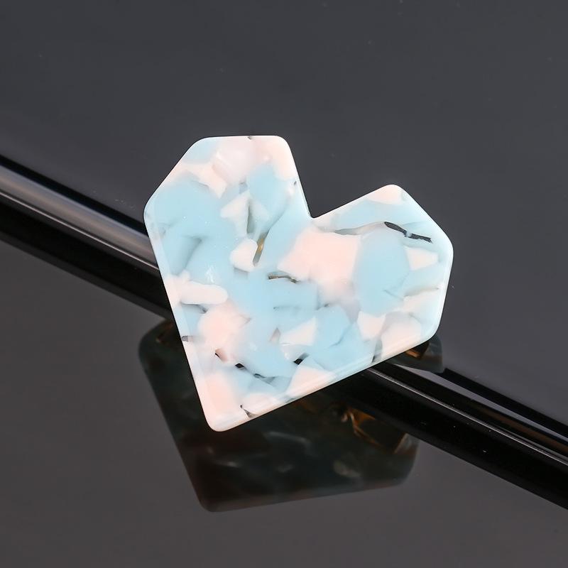 Acrylic Heart Shape Hair Clips for Women Girls Hairpins Shiny lovely Shell Hairgrip Hair Accessories: NO 1