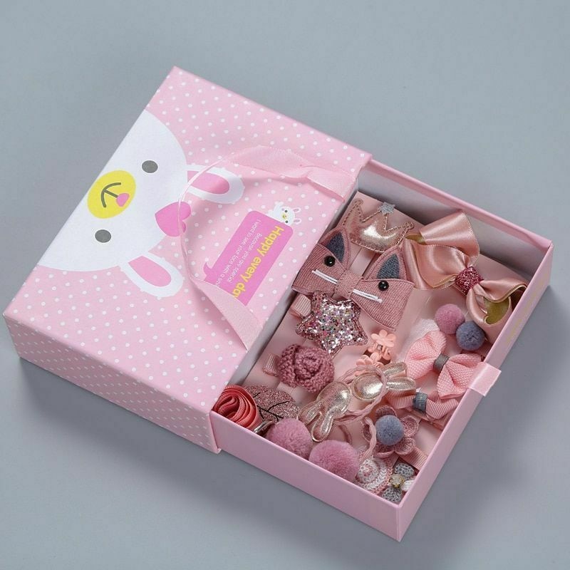 Baby Girls Princess Headdress Headband 18 Pieces Children Barrettes Set Baby Girl Accessories Little Girl Hair Accessories