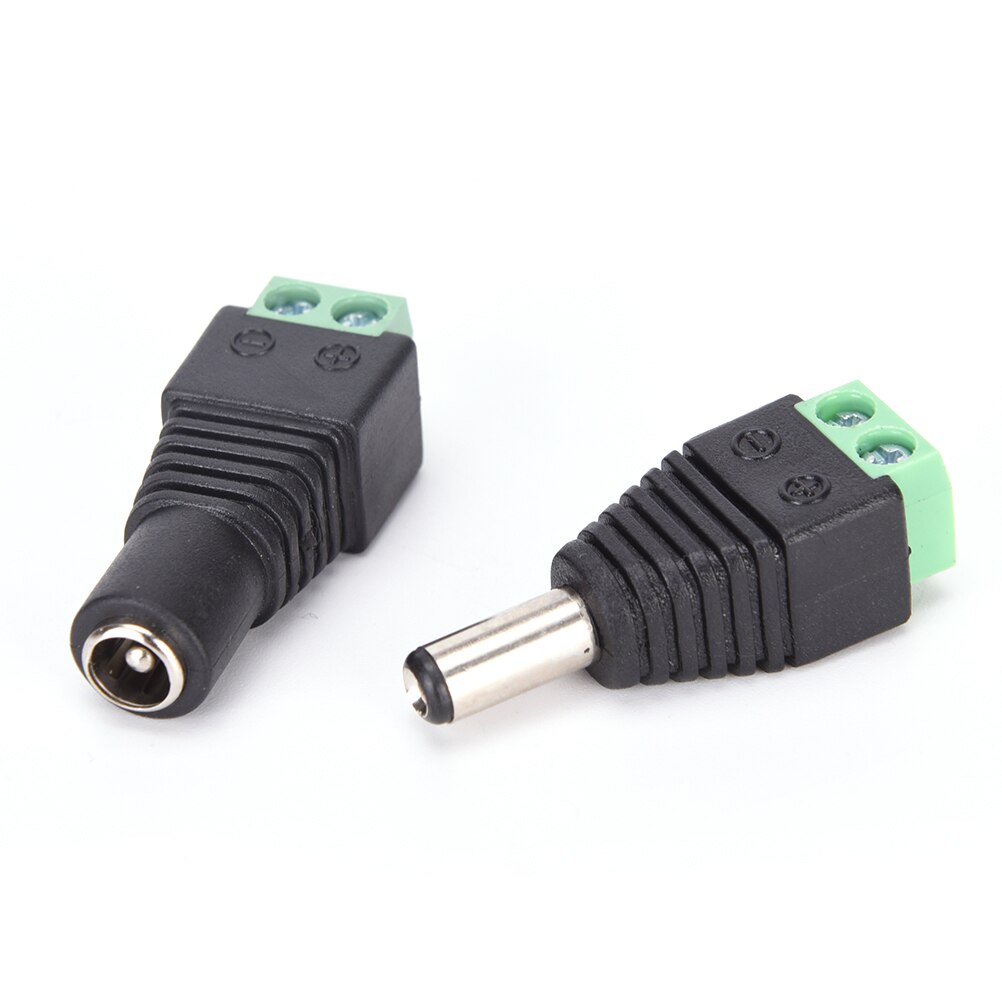 10pcs 2.1 X 5.5mm DC Power Plug Male Female Plug Jack Adapter Connector Plug For CCTV (5 Male+5 Female)