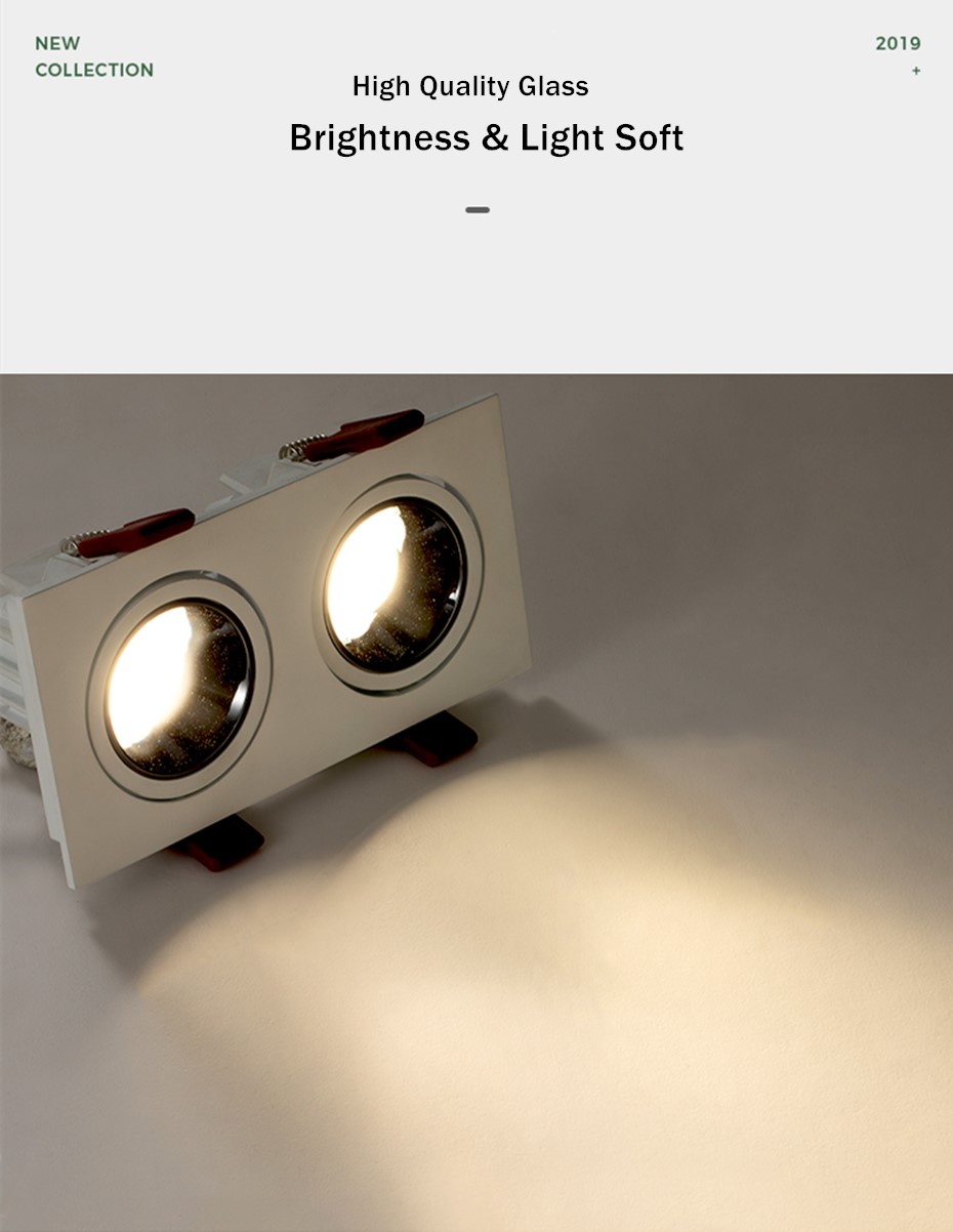 Modern simple anti-glare COB spotlight single/double LED down light 24W 7W LED spotlight indoor lighting fixtures