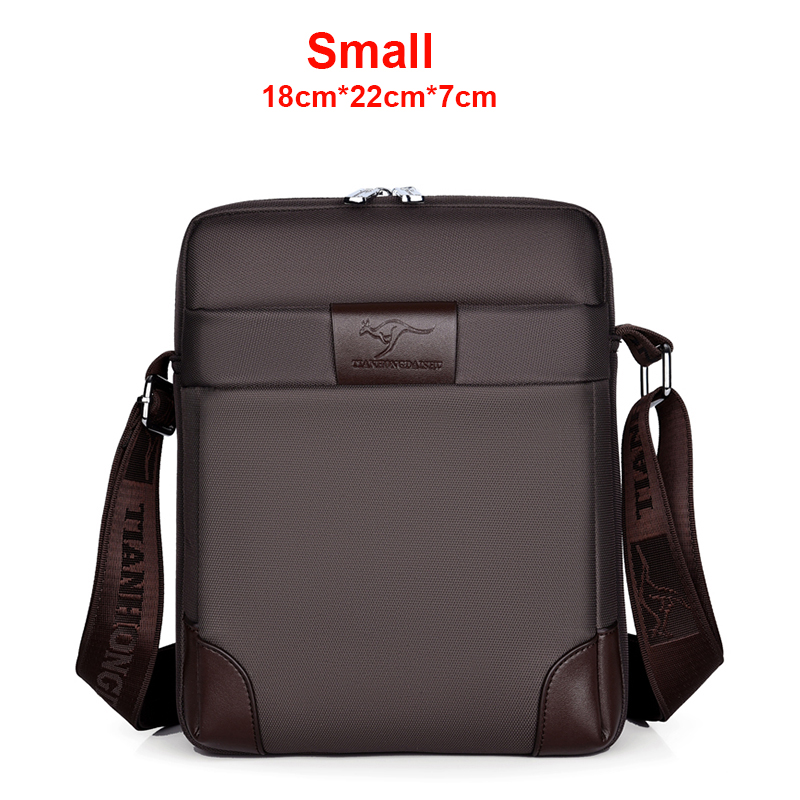 Sommar känguru lyxmärke herr crossbody-väskor oxford vintage messenger-väska manlig liten axelväska för män affärshandväska: Grå