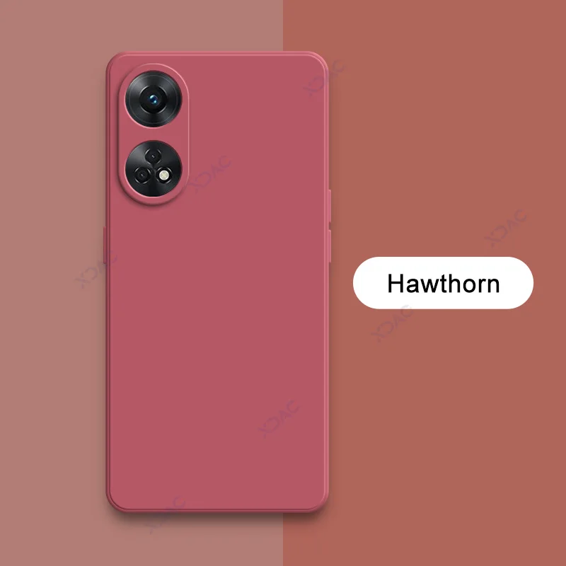 Étuis de téléphone portable en silicone liquide pour OPPO Reno8 T Global, housses de luxe pour touristes, sacs souples Reno8T, Reno 8 T, coque d'armure carrée, 4G: BLANC