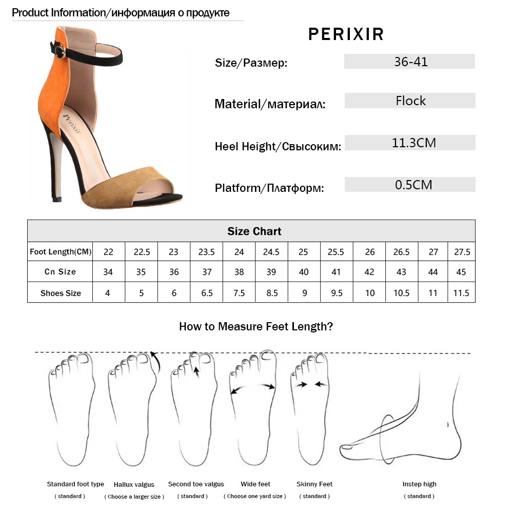Perixir kvinnor högklackade sandaler dam sommar sandaler spänne märke dam skor i lager orange sandaler kvinnor