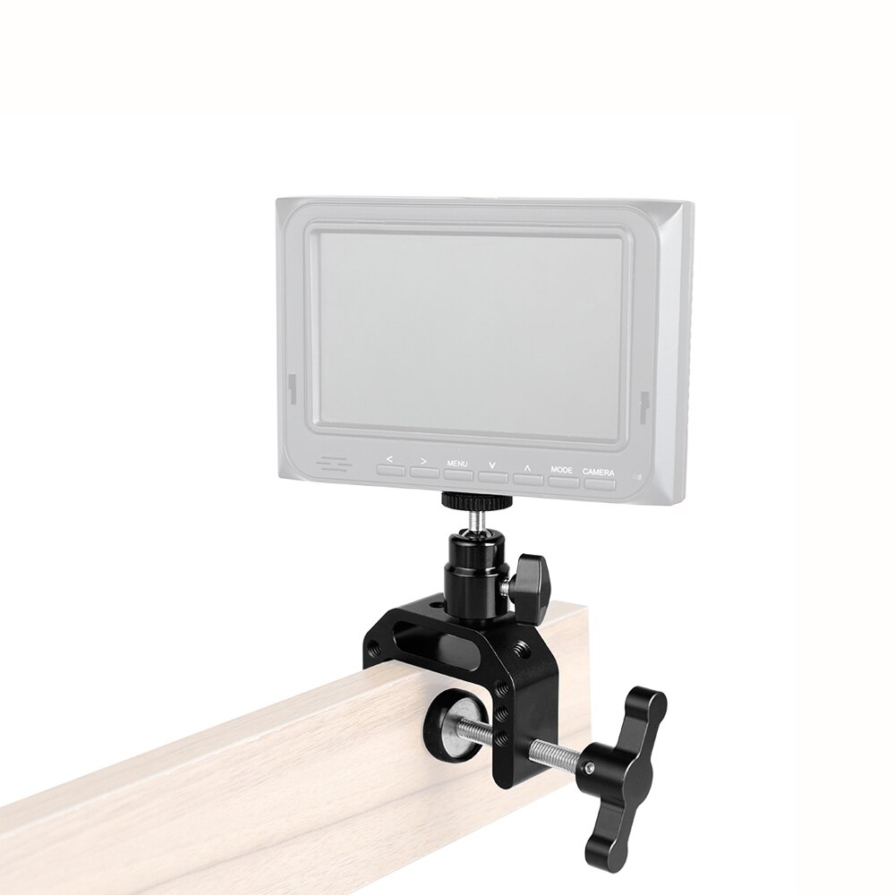 Kayulin heavy-duty c-klemgreep met 1/4 " -20- kogelkopsteunhouder (zwarte vergrendelknop)