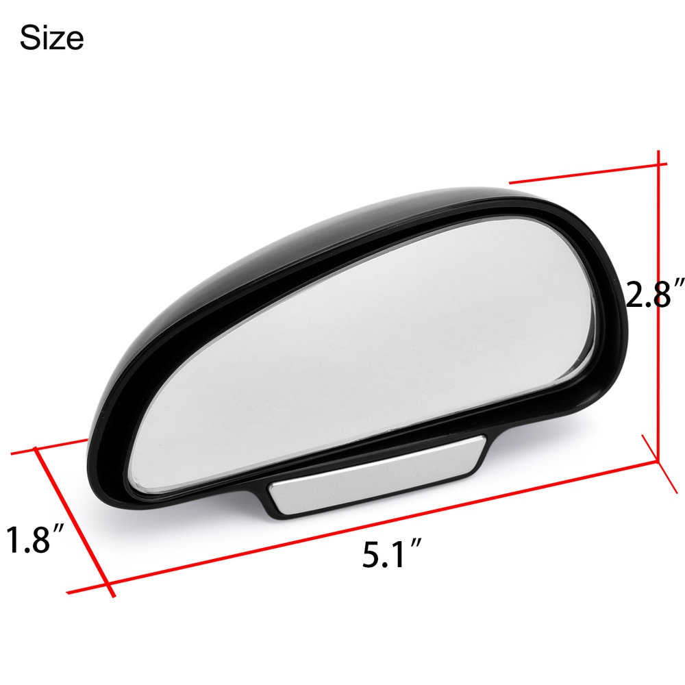YASOKRO miroir de voiture 360 degrés réglable grand Angle rétroviseurs latéraux Angle mort Snap way pour parking rétroviseur auxiliaire