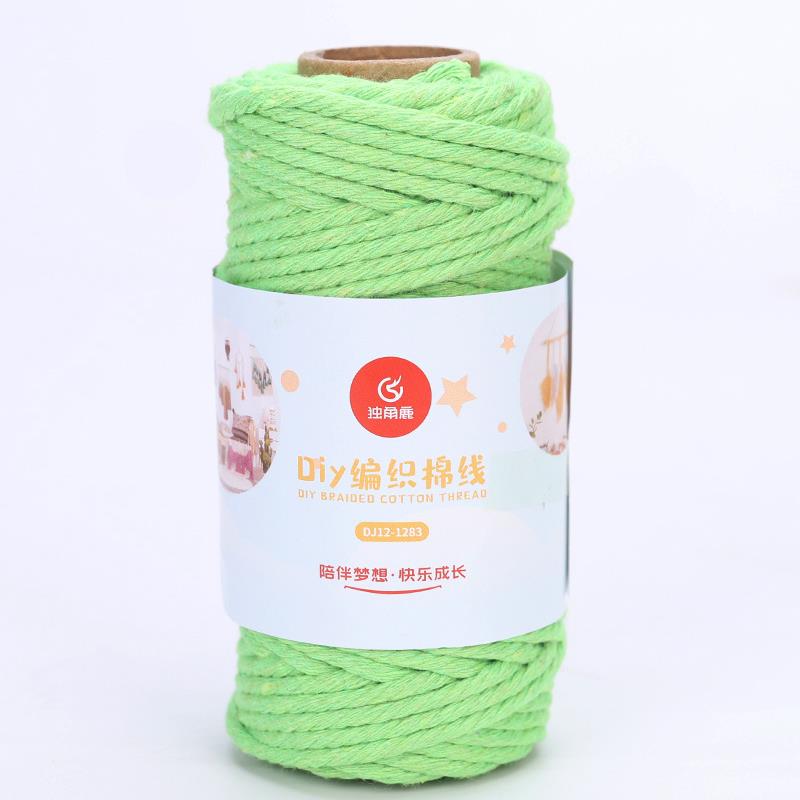 Fil de corde coloré 100% coton torsadé style Boho, 3mm, pour macramé, Parachute, bricolage, artisanat de Scrapbooking à la maison: 04