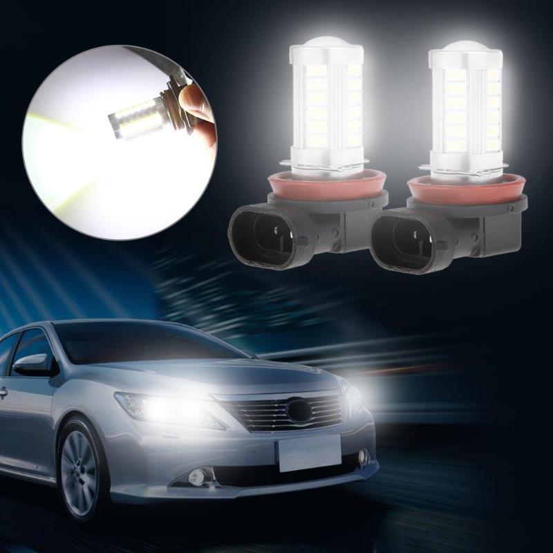 2 stuks 12 V H8 5730 33SMD Wit LED Auto Mistlampen Automobiles Light-emitting Diode DRL Koplamp dagrijverlichting Lamp