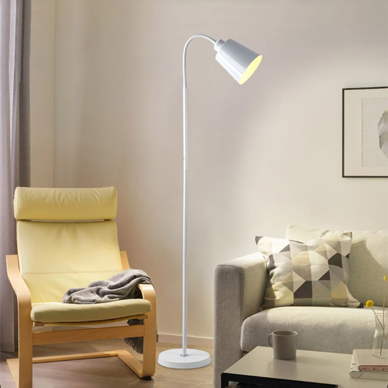 Moderne gulvlampe justerbar svanehals led sofa gulvlamper jernmaling gulvlampe hotel stue soveværelse
