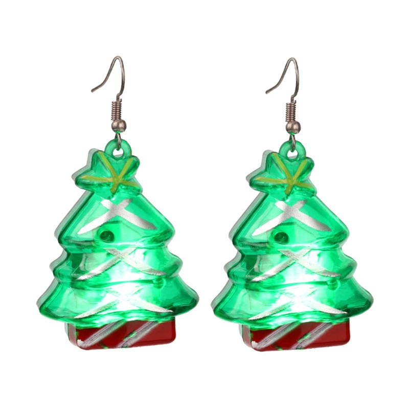 Brincos Glow in the Dark Snow Presente com LED para joias femininas