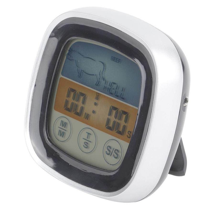 BBQ Thermometer Meat Food Cooking Probe Thermometer with Timer Temperature Measuring Tool