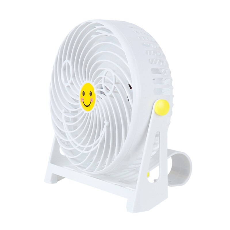 Portable Charging Mini Fan 2 Gears Wind Desktop Cooler USB Ceiling Fan for Home: White