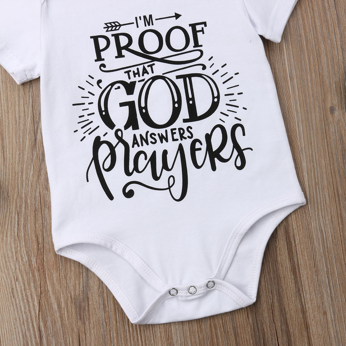 Pasgeboren Baby Baby Meisje Jongen Korte Mouw Brief Een Stuk Wit Romper Playsuit Kleding Outfit