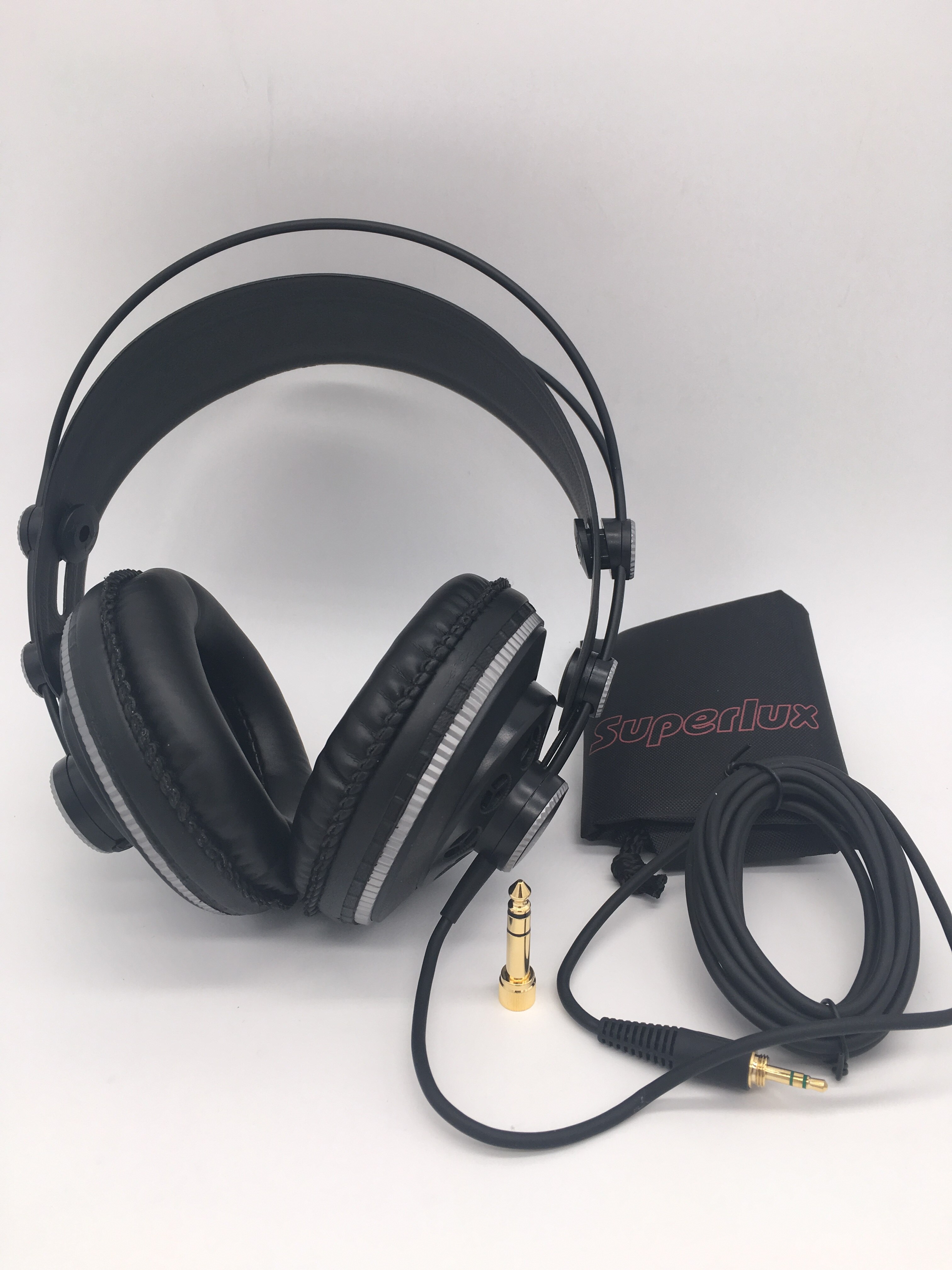 Superlux hd681b 3.5mm jack wired super bass dynamic earphone noise canceling headset with adjustable headband cable studio