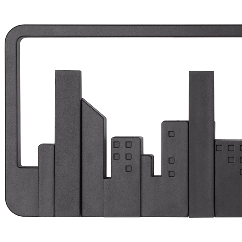 Horizon Kapstok Muur Opknoping Haak Deur Hangers Multi-Groep Haak Woondecoratie Haken Zwart