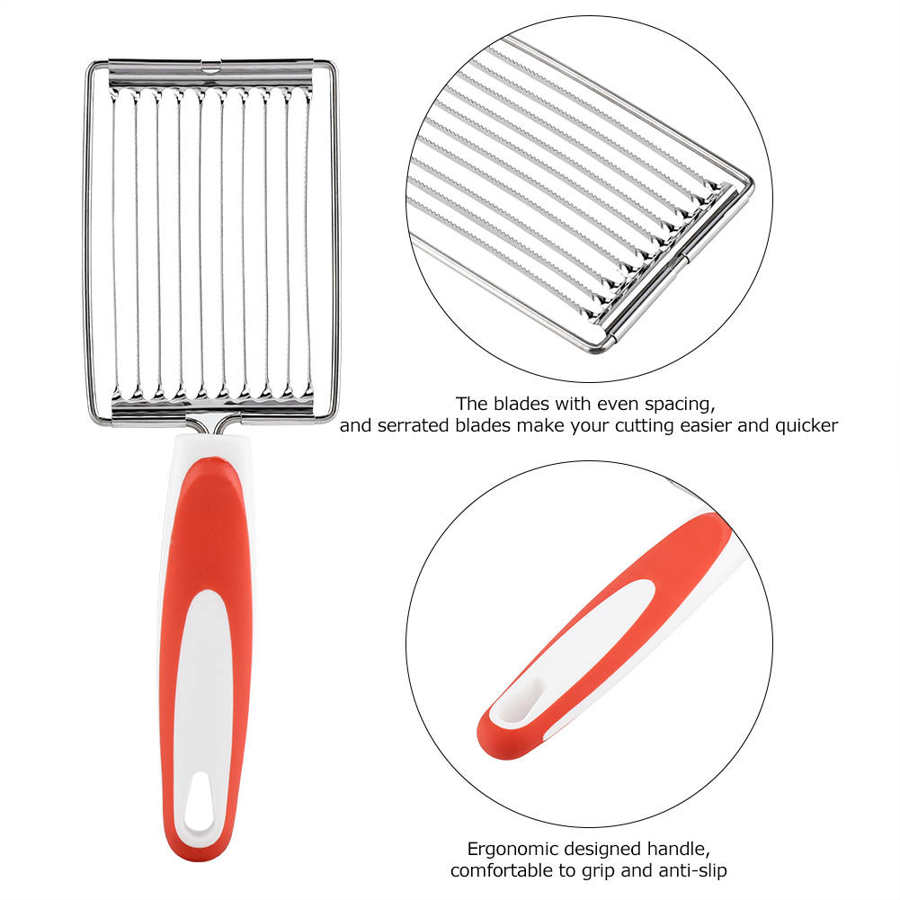 Stainless Steel Luncheon Meat Cutter Ham Fruit Tomato Cheese Kitchen Soft Food Cutting Tool Kitchen Food Cutter