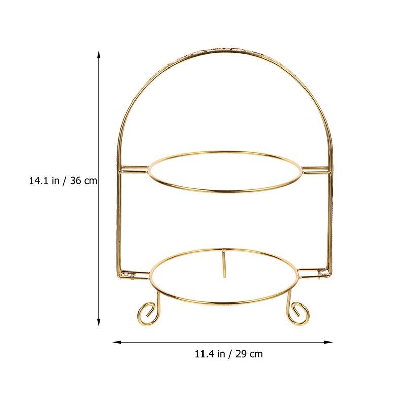 Iron Art Cake Stand Party Cake Display Stand 2-Layer Cake Houder Zonder Plaat